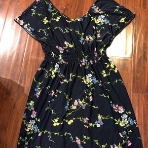 Black floral dress